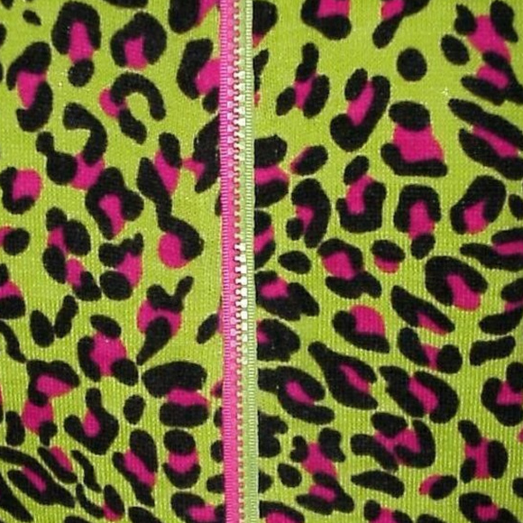 JaWBREAkER LiME LEoPARD DRESS HOLE Sleeve Zip Back - Picture 3 of 6